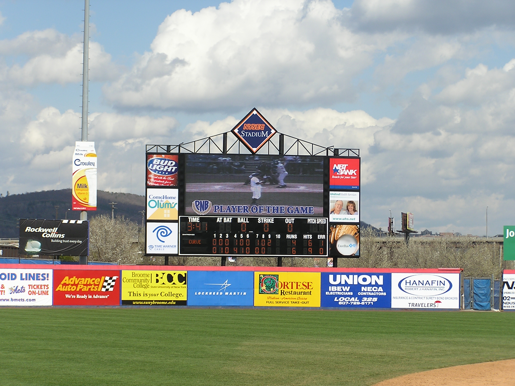 Another Scoreboard shot, NYSEG Stadium